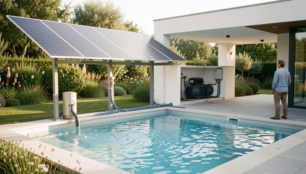 Panneaux solaires pour alimenter une pompe de piscine